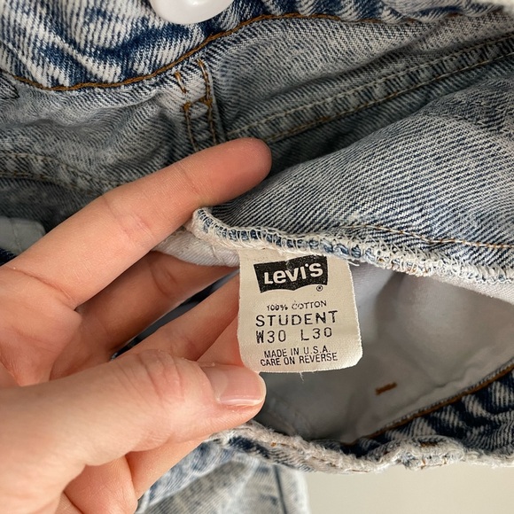 Levi’s 705 Vintage Acid Wash 1980’s Student Jeans - Size 30 - Picture 6 of 13